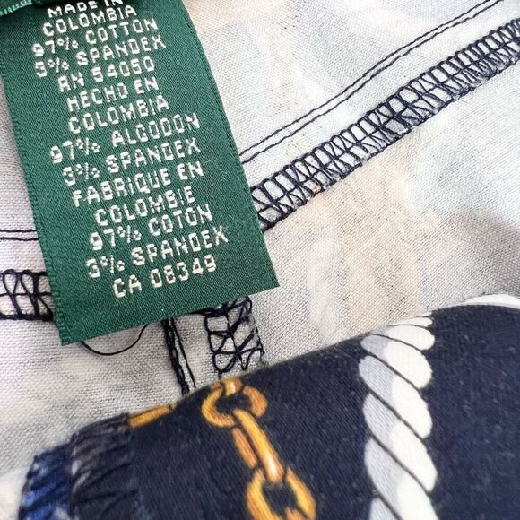 Lauren Ralph Lauren Pants Womens 8 Nautical Rope Coastal ankle preppy straight - Picture 5 of 11